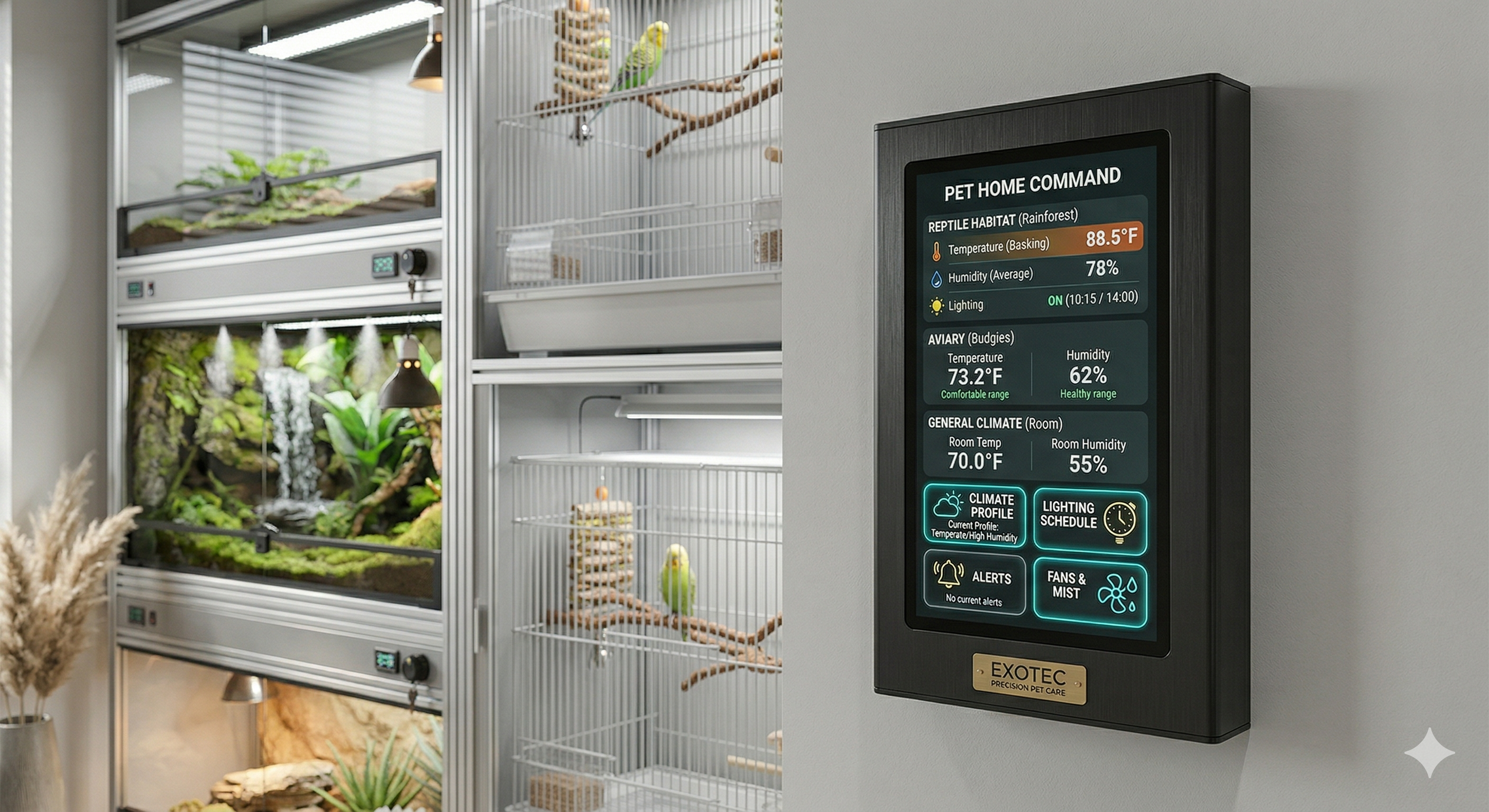 Exotic Haven smart climate control display
