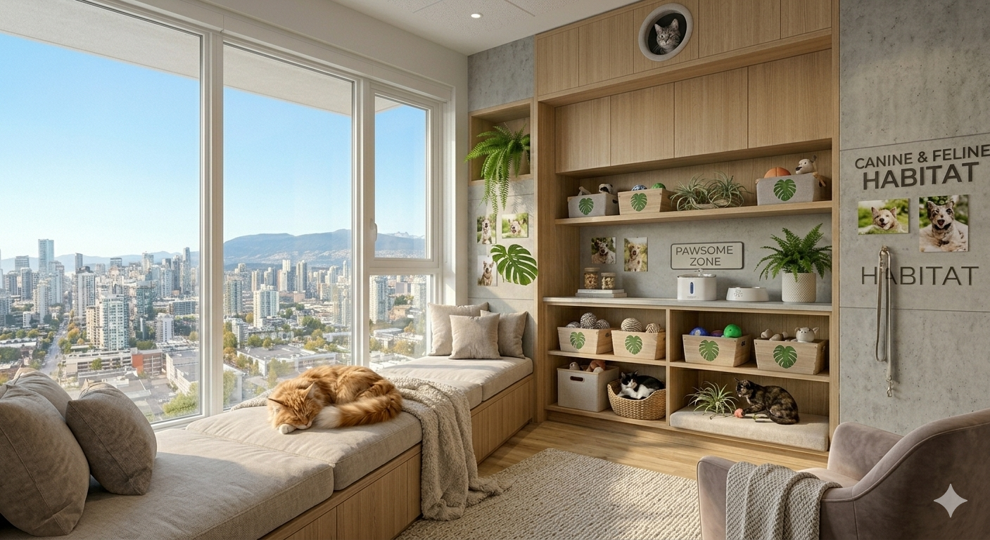 Meow Starter lounging space with cat-friendly storage