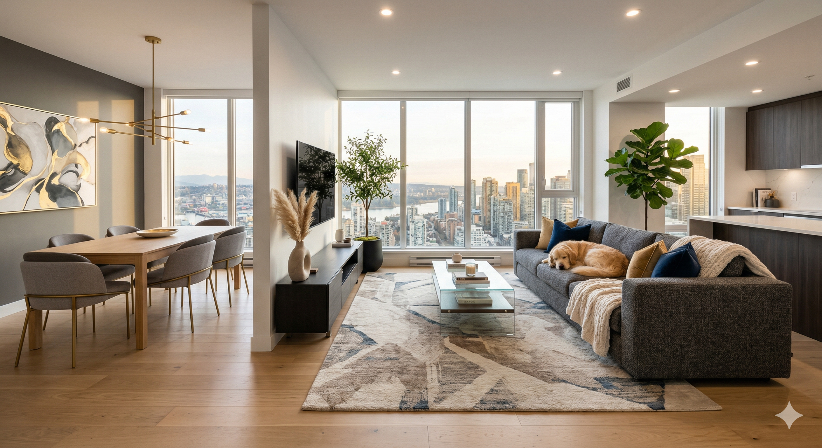 The Pack Suite premium living and dining area