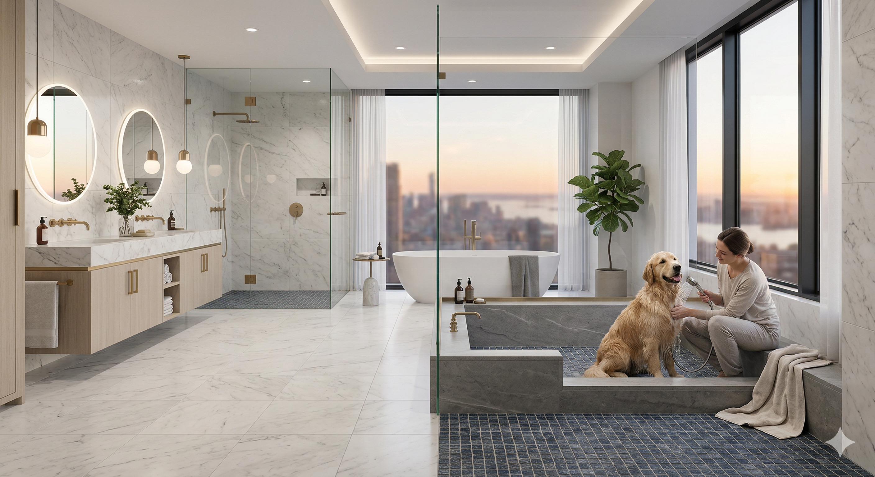 The Pack Suite pet-friendly bathroom wash zone